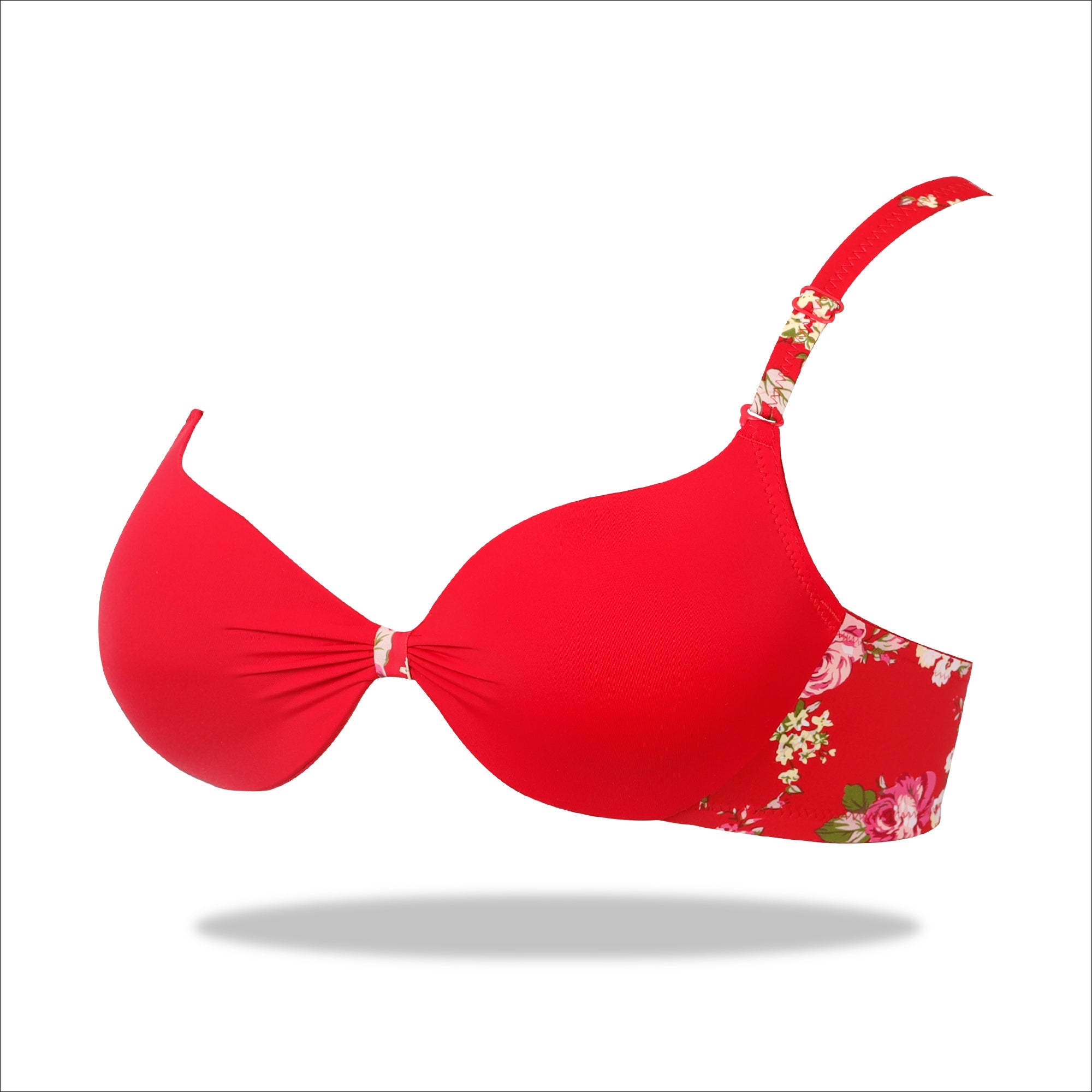 Blue Padded Printed Floral Essence with Stretchable Straps