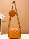 Fineur Crossbody Chevron Coin - Mustard