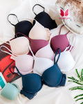 (32-36)b Elegant Lace Strap Double Padded Pushup Wire Bra (132)