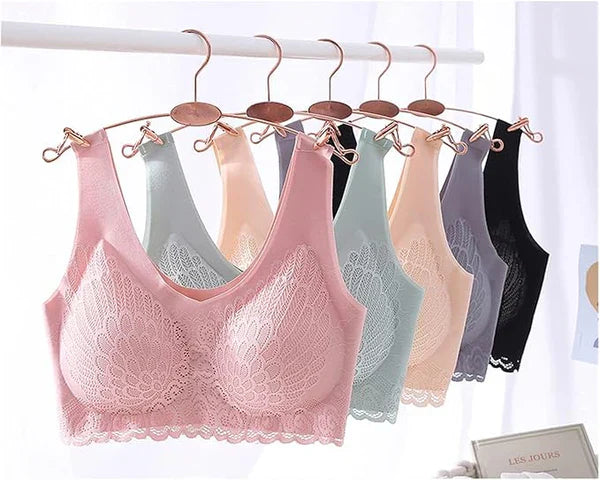 pack of-3 New Arrivals Thai Latex Bra Women One Piece Wire Free Seamless Underwear Comfortable Sports Bras