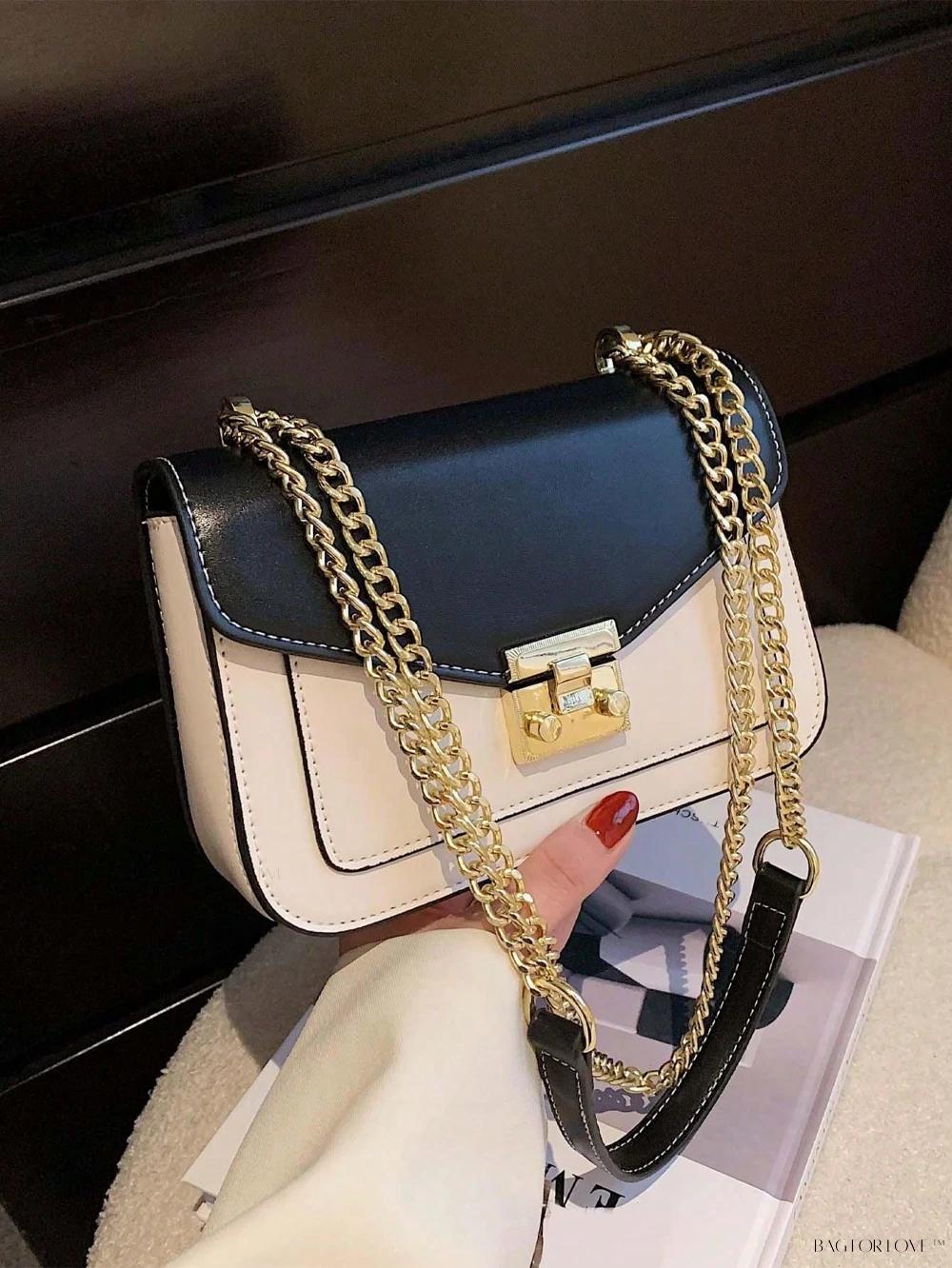Fineur Bella Chain Shoulder Bag - Black