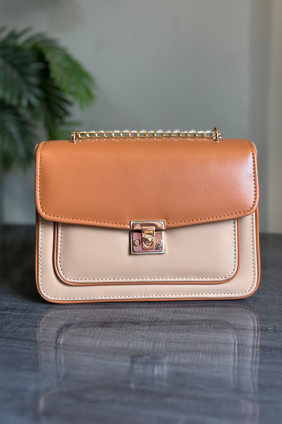 Fineur Bella Chain Shoulder Bag - Mustard