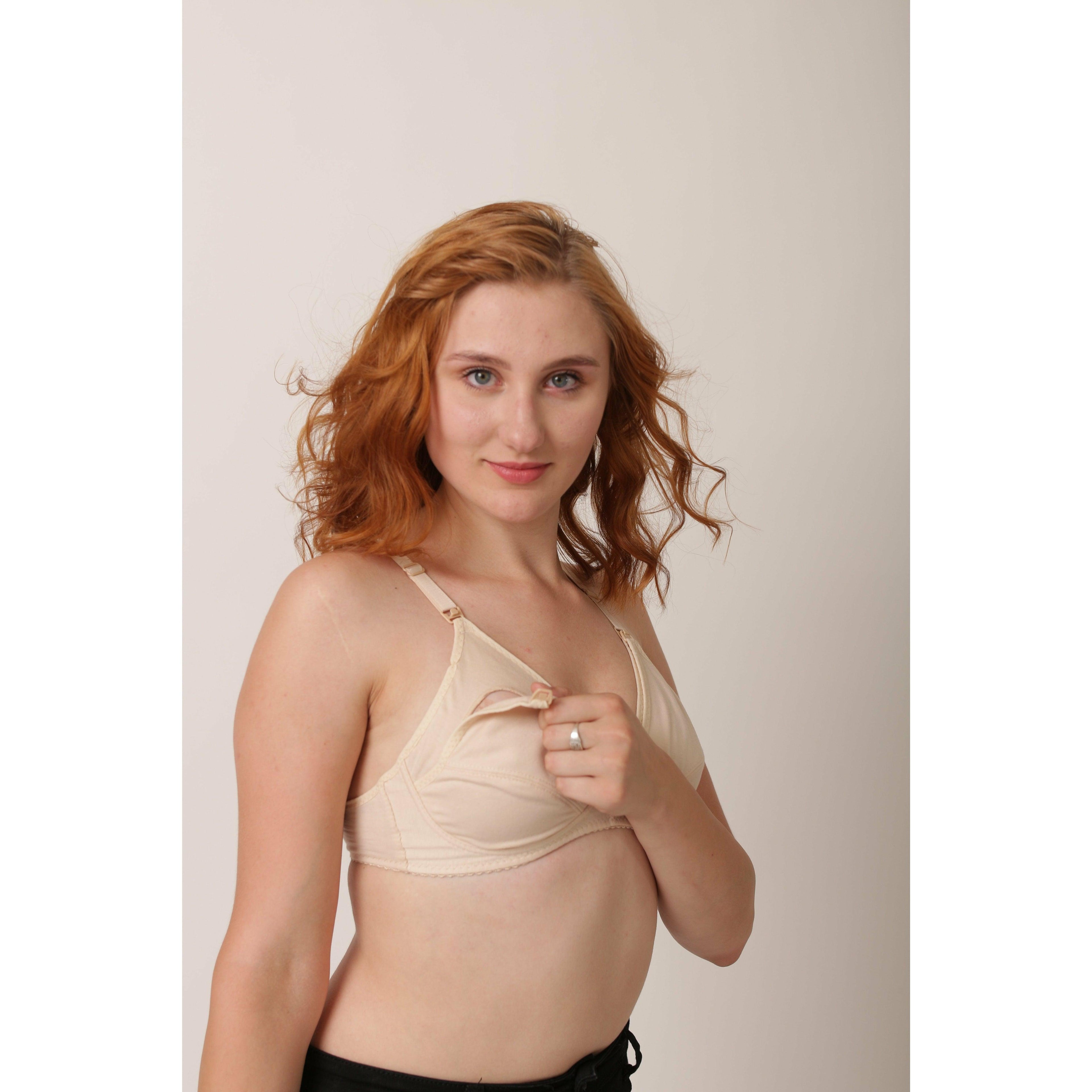 Black Mimosa - Comfiest Open Cups With Clip Nursing / Maternity Bra