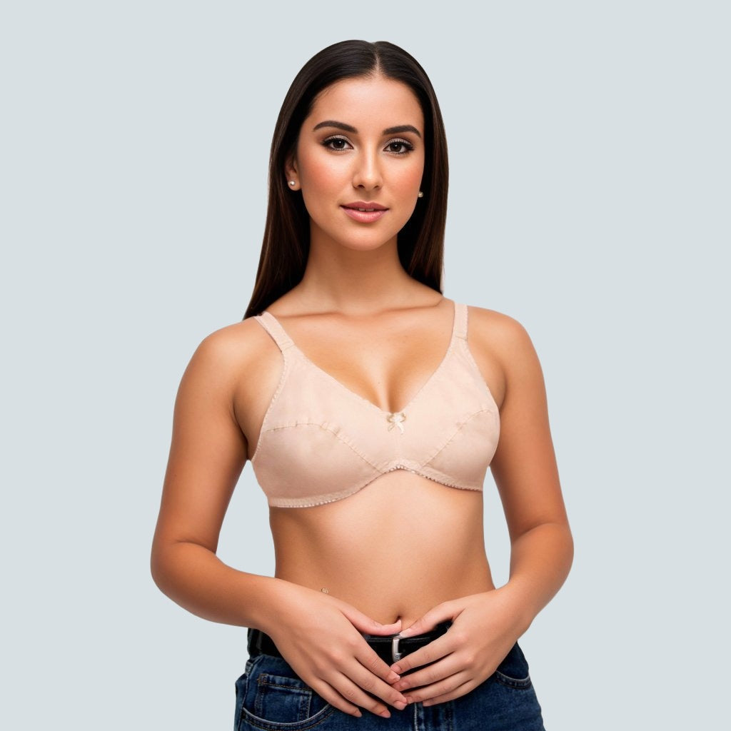 Skin Tulip - Non Padded WireFree Low Cut Cotton Bra