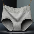 Super Soft Cotton High Waist Leak Proof Period Panties-Grey