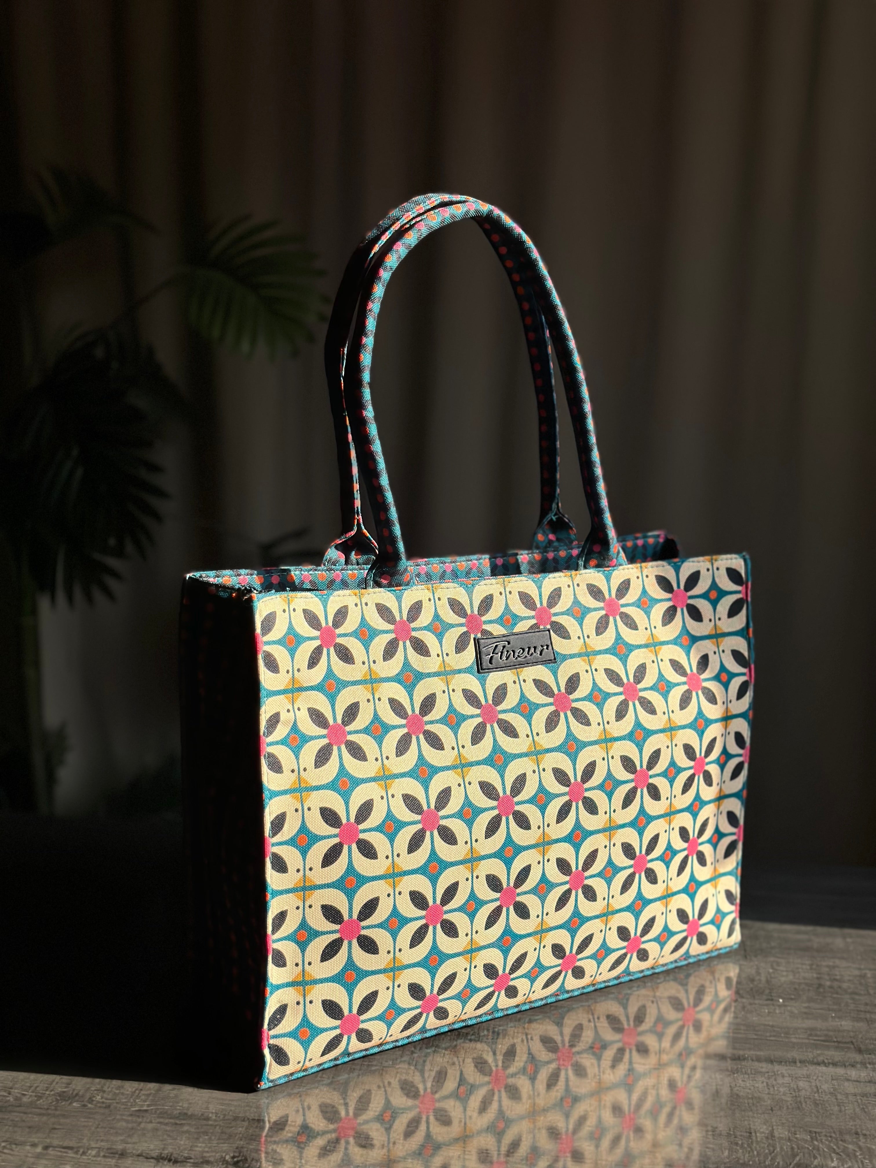 Fineur Canvas Tote Bag Petal Rush