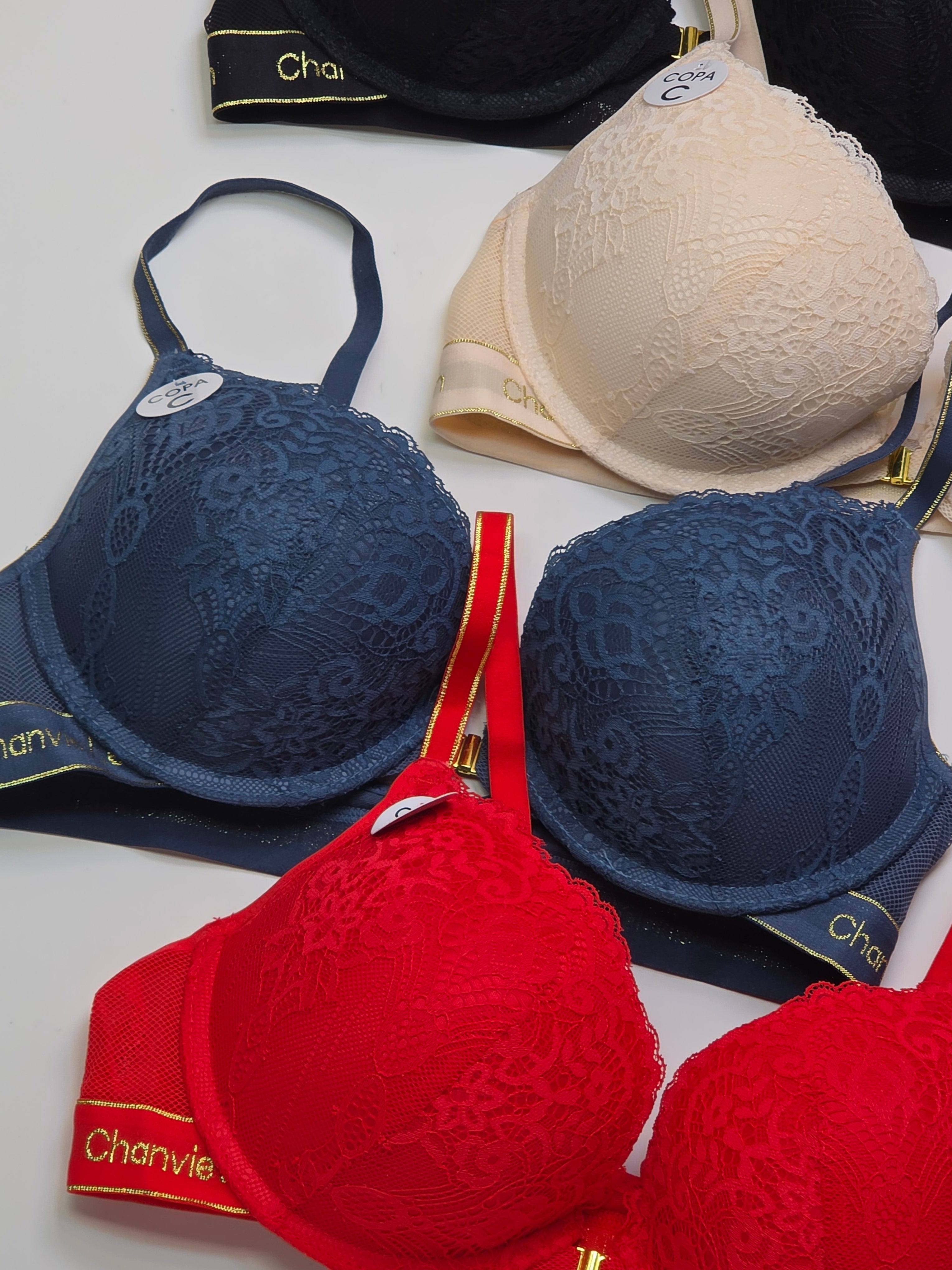 (38-42)C Lacy Sassy Front Buckle Double Padded Full Coverage Bra(172)*