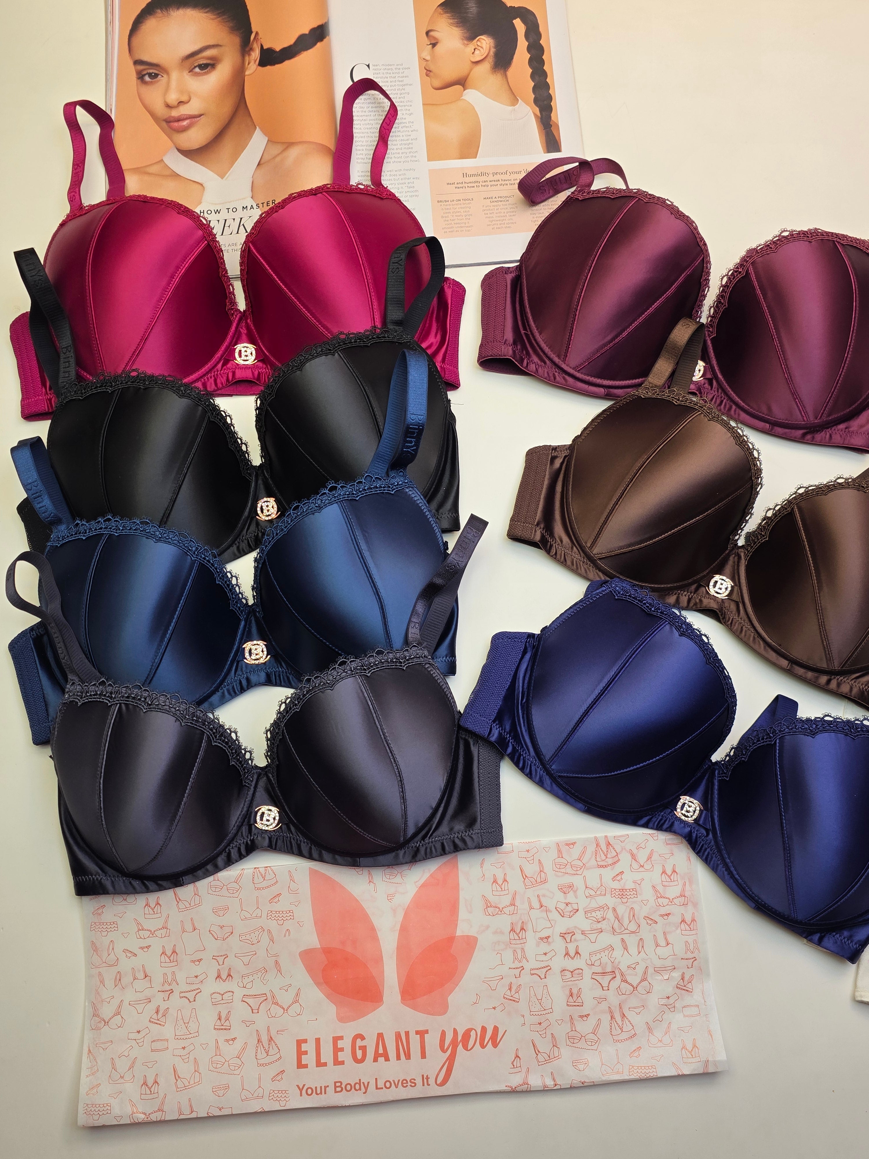 (36-42)D  Binny's Premium Plus Size D Cup Underwire Bra*(173)
