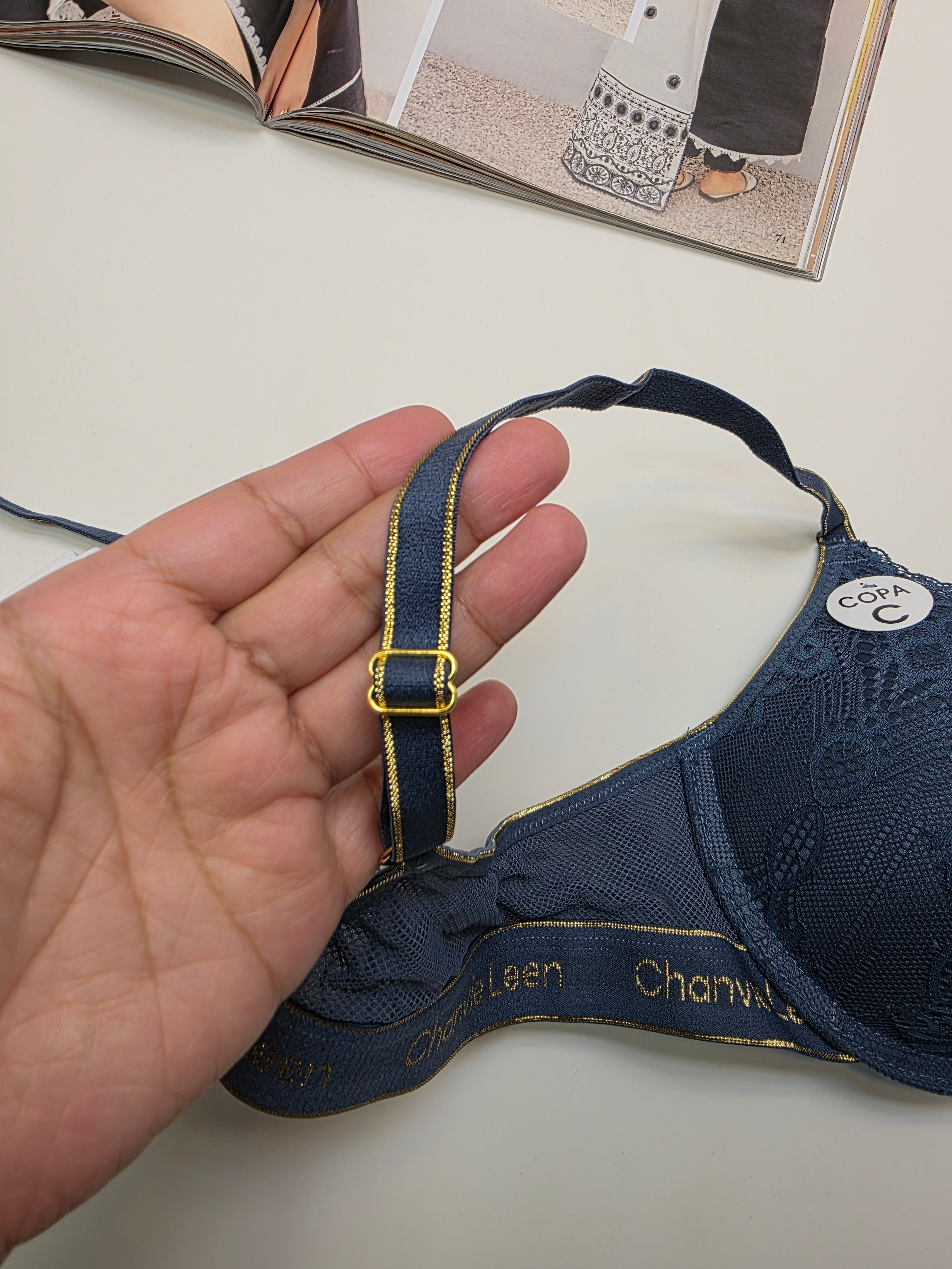 (38-42)C Lacy Sassy Front Buckle Double Padded Full Coverage Bra(172)*