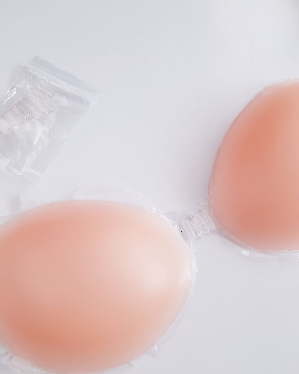 Silicone Invisible Push Up Strapless Backless Self adhesive Free Size Bra (042)*