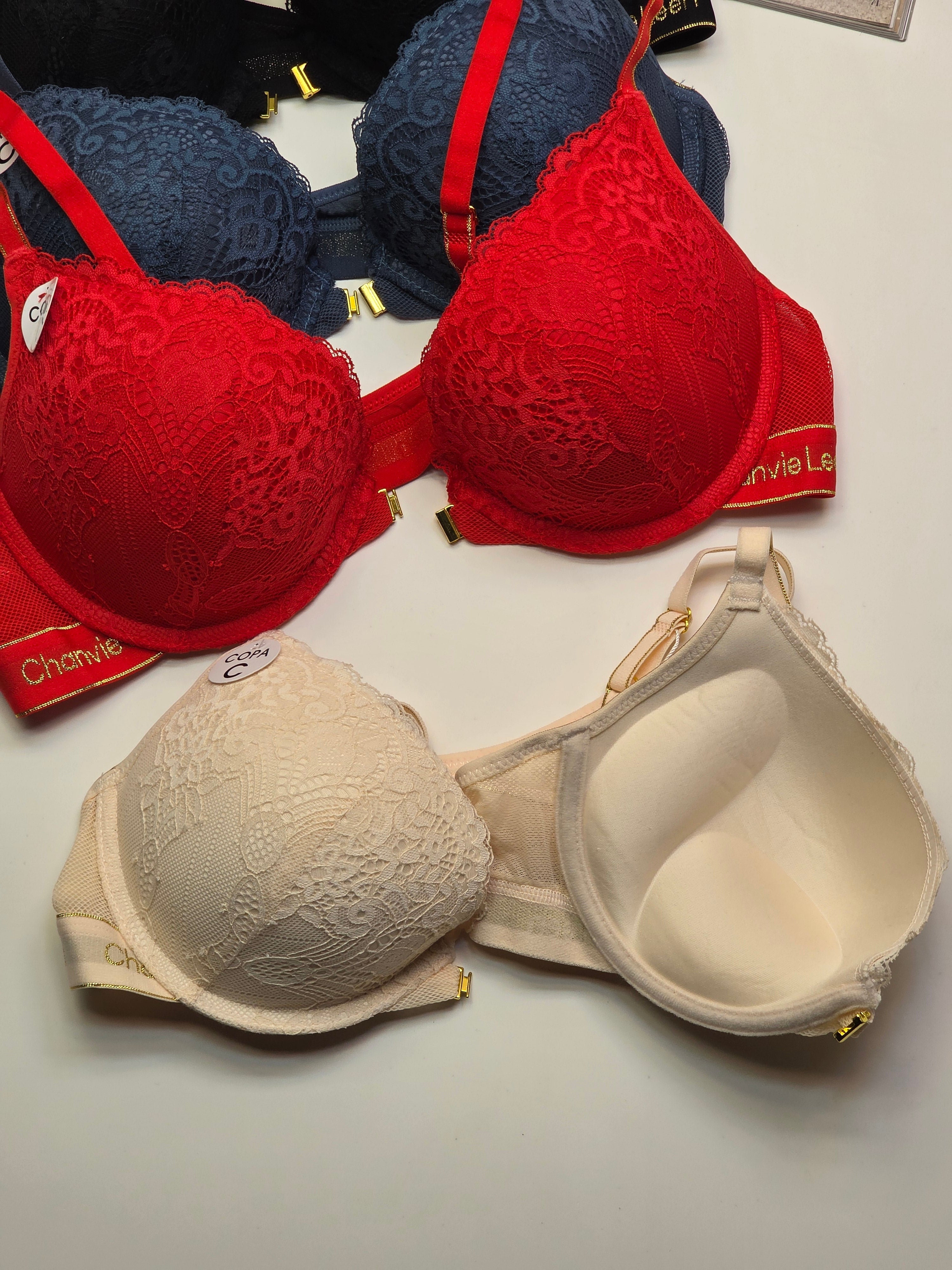 (38-42)C Lacy Sassy Front Buckle Double Padded Full Coverage Bra(172)*