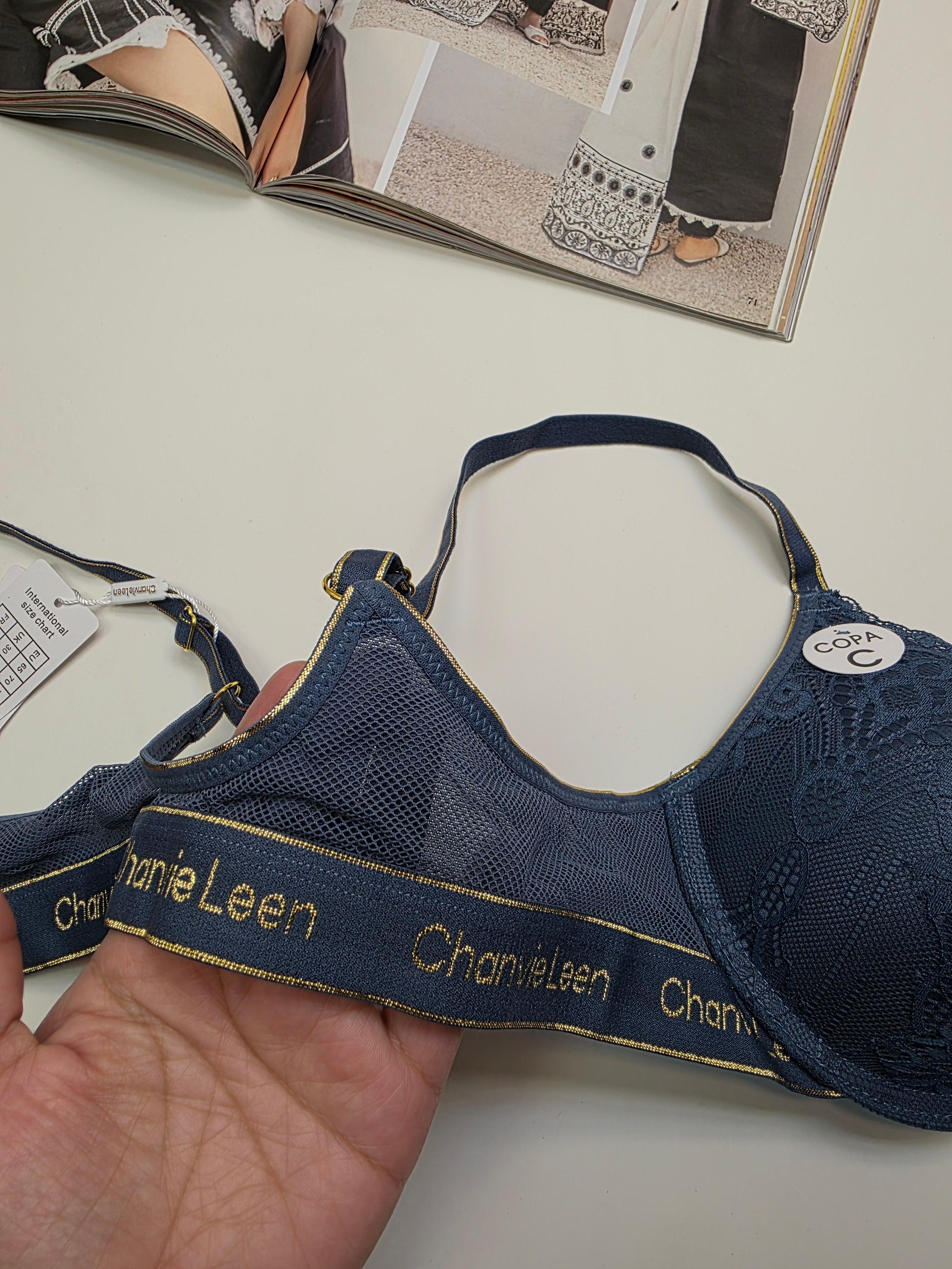 (38-42)C Lacy Sassy Front Buckle Double Padded Full Coverage Bra(172)*