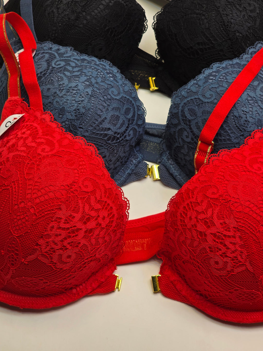 (38-42)C Lacy Sassy Front Buckle Double Padded Full Coverage Bra(172)*